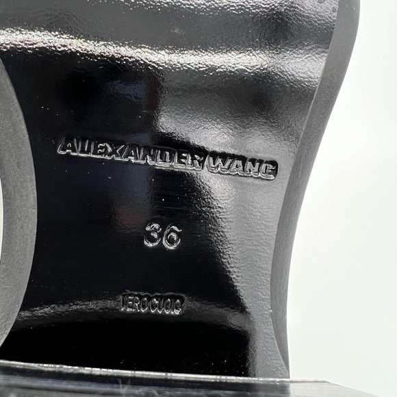 Alexander Wang Kori White Leather Cutout Heel Chelsea Ankle Boots Size 6 - Picture 7 of 16